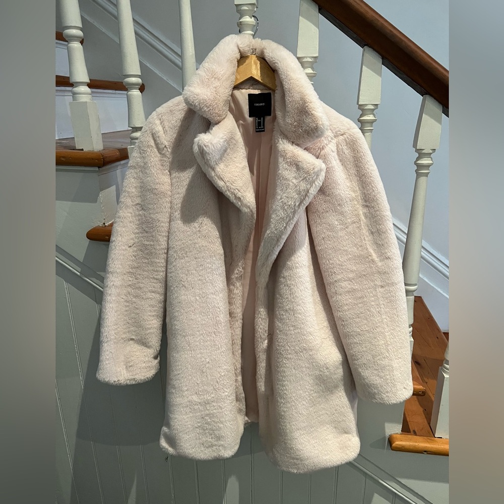 Faux Fur light blush pink coat